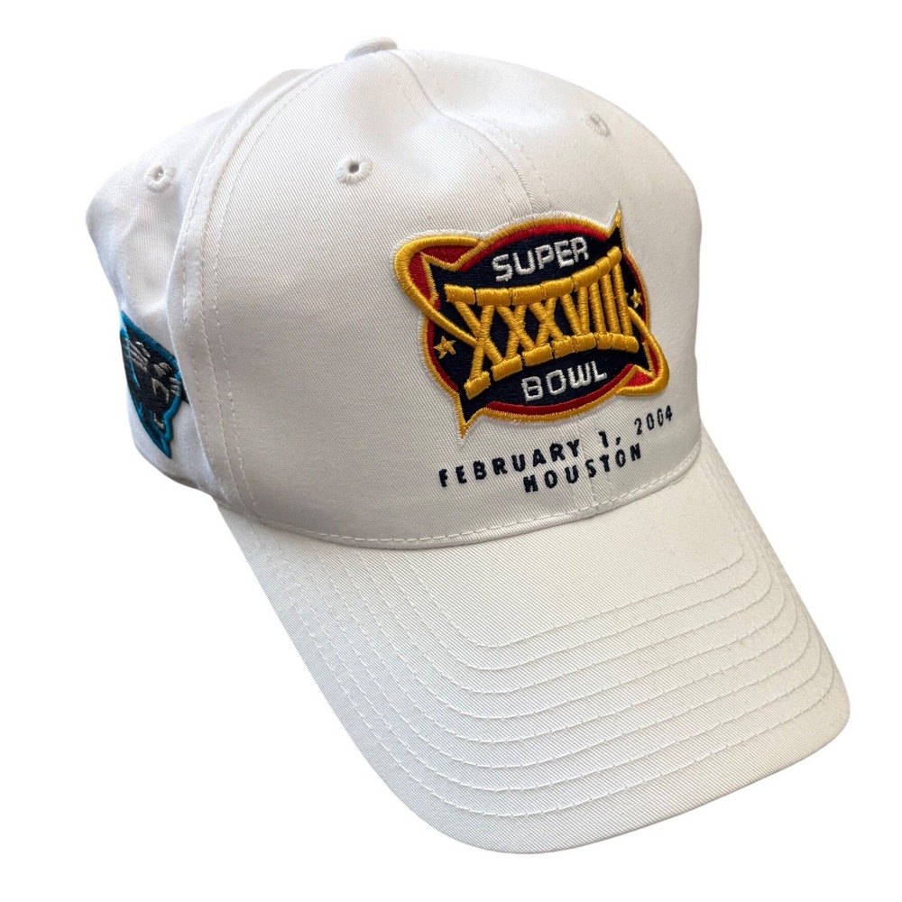 Reebok Carolina Panthers Super Bowl XXXVIII Hat NWT VTG Deadstock 2004 Strapback